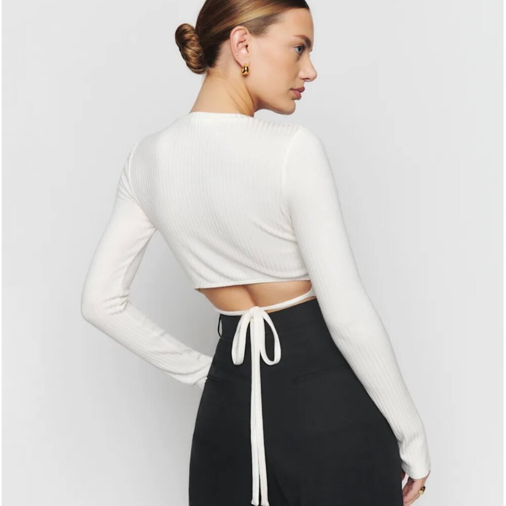 NWT Reformation | Junia Knit Long Sleeve Top